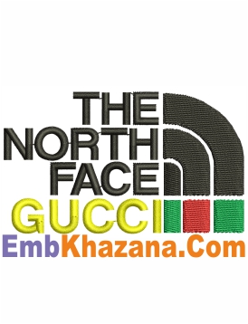 The North Face Gucci Logo Embroidery Design | Brand Embroidery Logo File