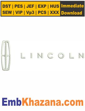 Lincoln logo Embroidery DST File