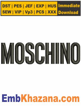 Moschino Logo Machine Embroidery Design