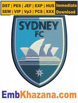 Sydney FC Logo Embroidery Design