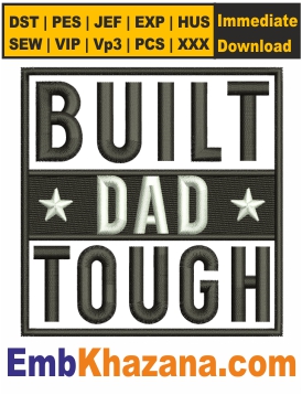 Fathers Day Embroidery Design