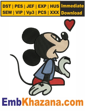 Mickey Mouse Embroidery Design