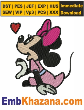 Minnie Mouse Embroidery Design