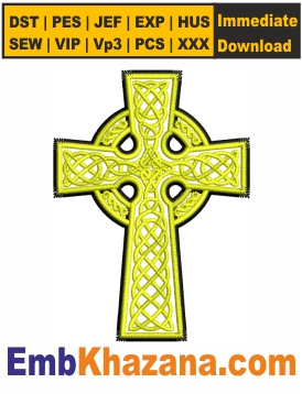 Celtic Cross Small Embroidery Design