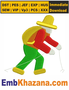 Hiker Logo Embroidery Design