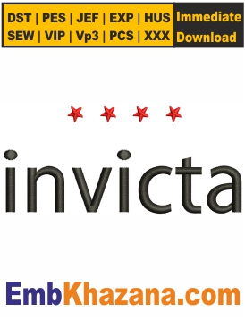 Invicta Logo Embroidery Design