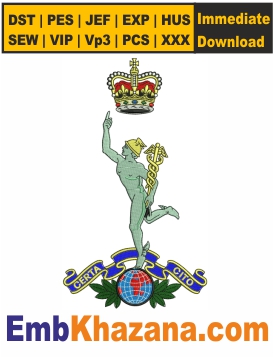 Royal Corps of Signals Cap Badge Embroidery Design