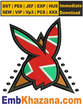 Playboy Embroidery Design