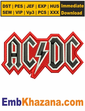 ACDC Logo Embroidery Designs