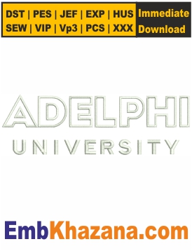 Adelphi University Embroidery Design