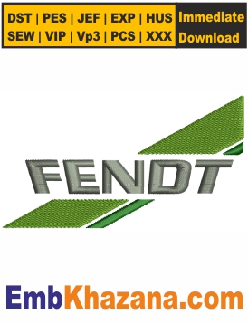 Fendt Tractor Logo Embroidery Design