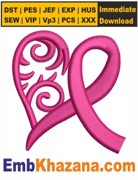 Breast Cancer Embroidery Design