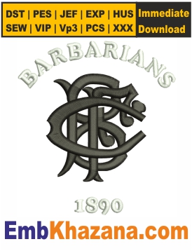 Barbarian FC Logo Embroidery Design
