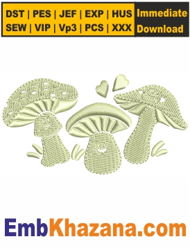 Mushroom Embroidery Design