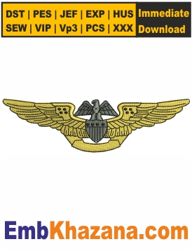 Navy Aviation Maintenance Officer Embroidery Design