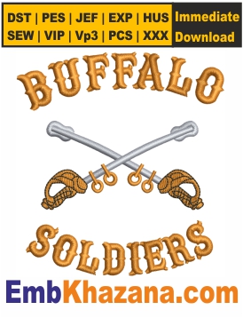 Buffalo Soldiers Embroidery Design