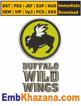 Buffalo wild Wings Embroidery Design