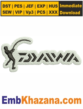 Daiwa Fisherman Embroidery Design
