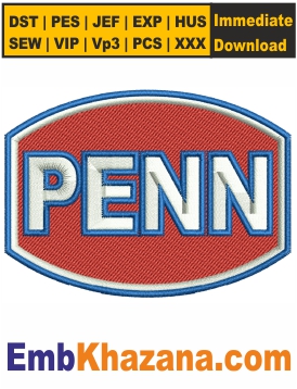 Penn Reels Logo Embroidery Design