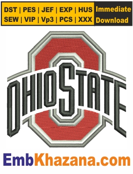 Ohio State Logo Embroidery Design
