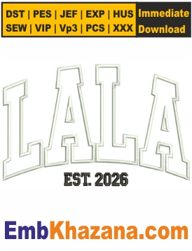 Lala Embroidery Design