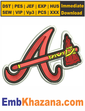 Atlanta Braves Logo Embroidery Design