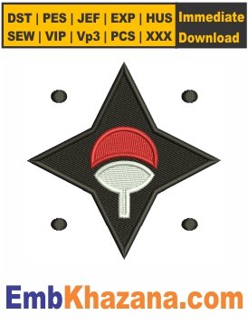 Konoha Military Police Symbol Embroidery Design