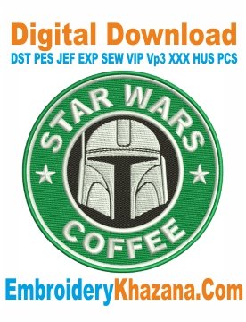 Star Wars Coffee Embroidery Designs