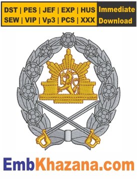 Kadettikunta Tiedotus Badge Embroidery Design