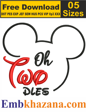 Free Mickey Mouse Embroidery Design