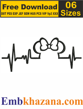 Free Minnie Heartbeat Machine Embroidery Designs