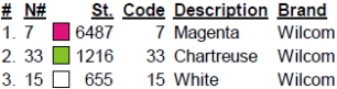 color code 