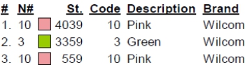 color code 