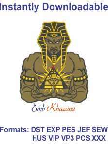 Pharaoh African Man Free Embroidery Design
