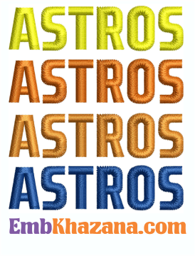 Astros Logo Embroidery Design