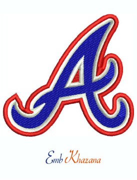 Atlanta Braves Baseball Logo Embroidery Design
