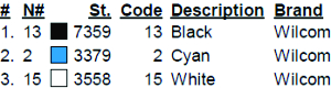 color code 