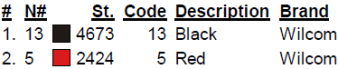 color code color code