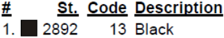 color code color code