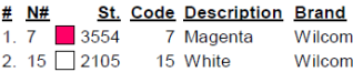 color code 