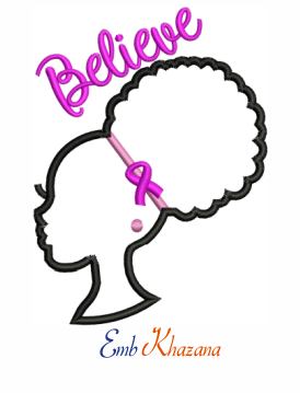 Believe Woman Embroidery Design