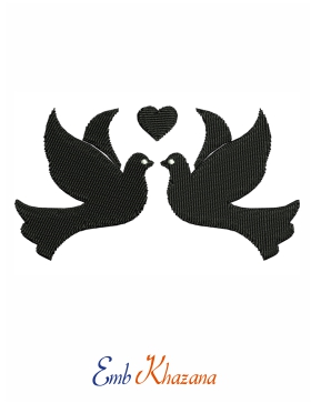 love birds Embroidery design 