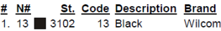 color code 