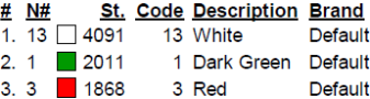 color code 