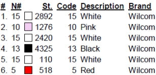 color code 