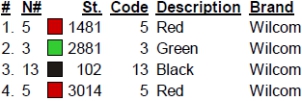 color code color code