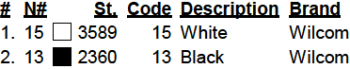 color code 
