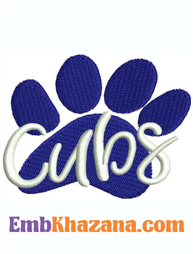 Chicago Cubs Paw Embroidery Design