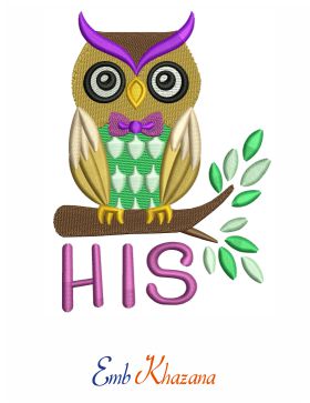 Dapper Owl Embroidery Design