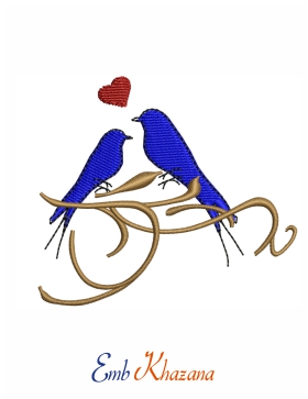 Love Birds Embroidery Design
